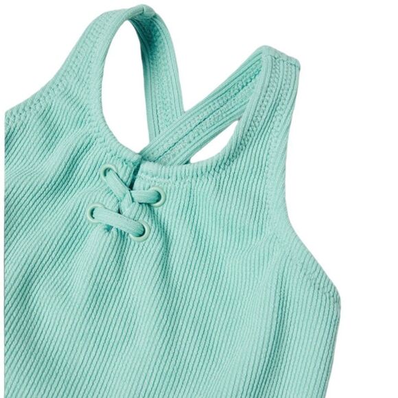 ZARA Kids | Greenish | TEXTURED DRAWSTRING SWIMSUIT - Picture 3 of 5